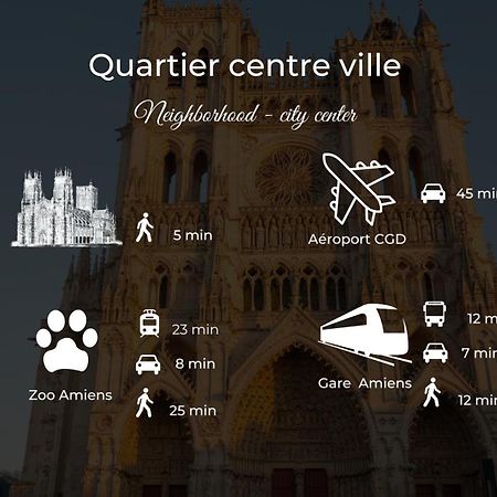 Апартаменты Le Jardin Secret D'Amiens Hypercentre Cathedrale, Parking Экстерьер фото